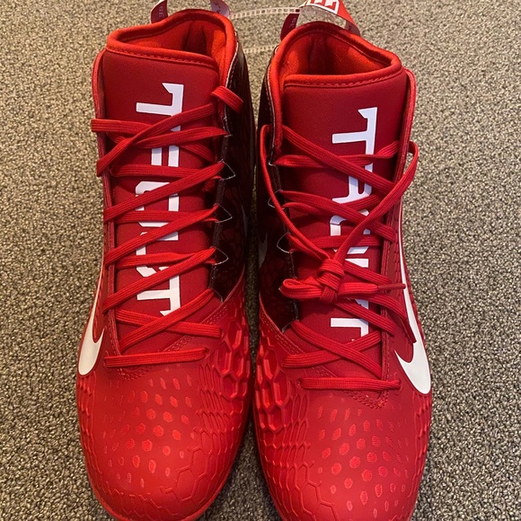 Nike Force Zoom Trout 5 Pro Baseball Cleats Red - Picture 1 of 5